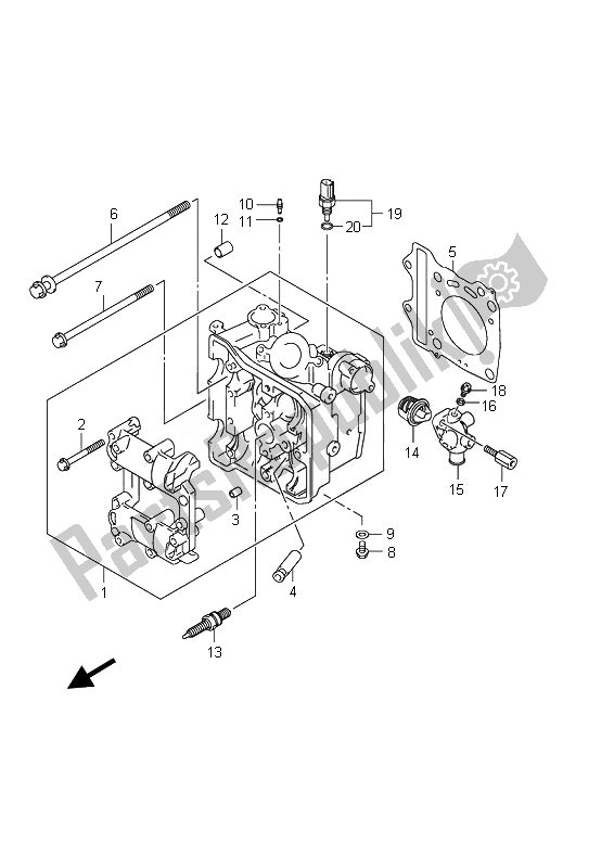 Todas las partes para Cabeza De Cilindro de Suzuki Burgman AN 400Z 2007