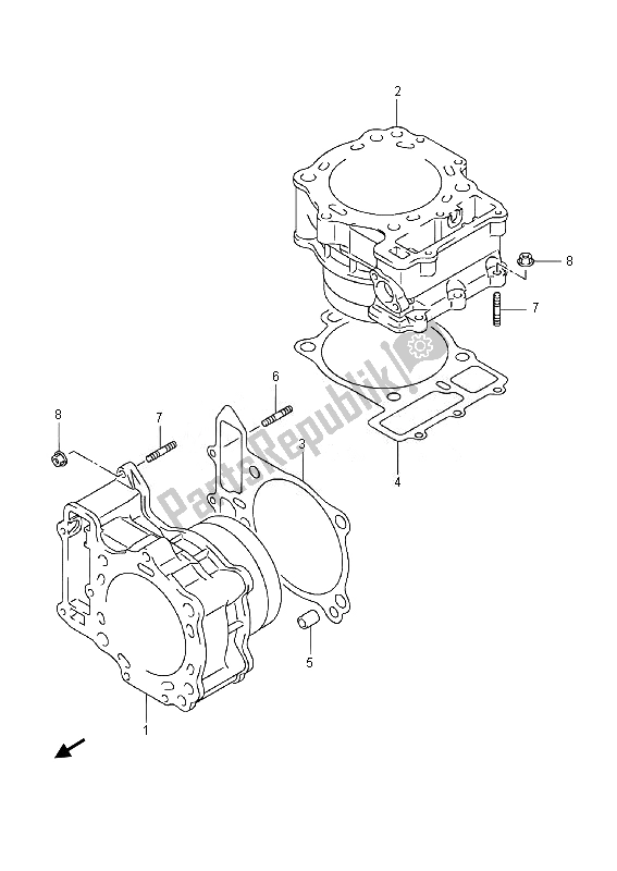 Todas las partes para Cilindro de Suzuki DL 1000A V Strom 2014