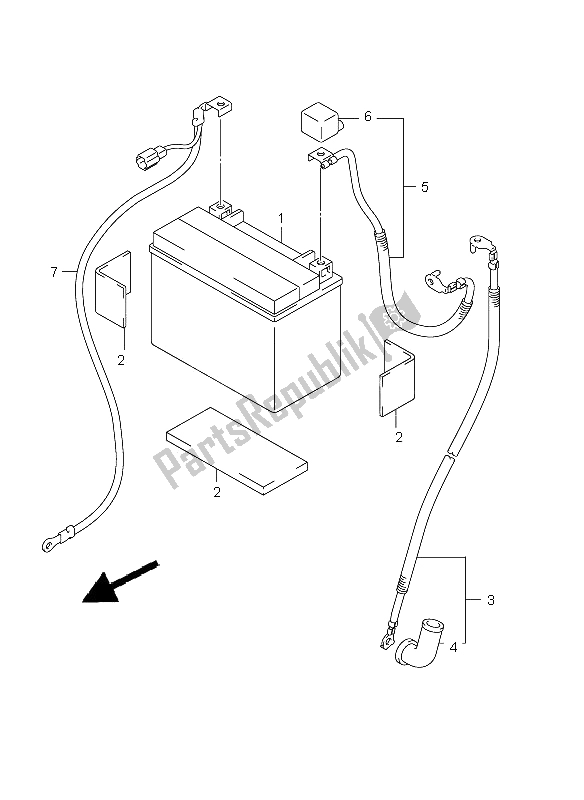 Todas las partes para Batería de Suzuki GSX R 1000 2002