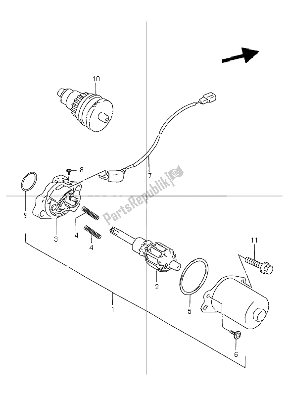 Todas las partes para Motor De Arranque de Suzuki TR 50S Street Magic 2000