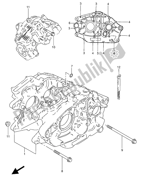 Toutes les pièces pour le Carter du Suzuki GN 250 1988