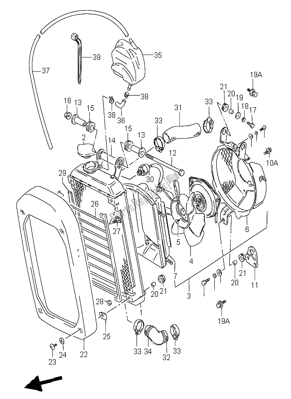 Tutte le parti per il Termosifone del Suzuki VS 800 Intruder 1996