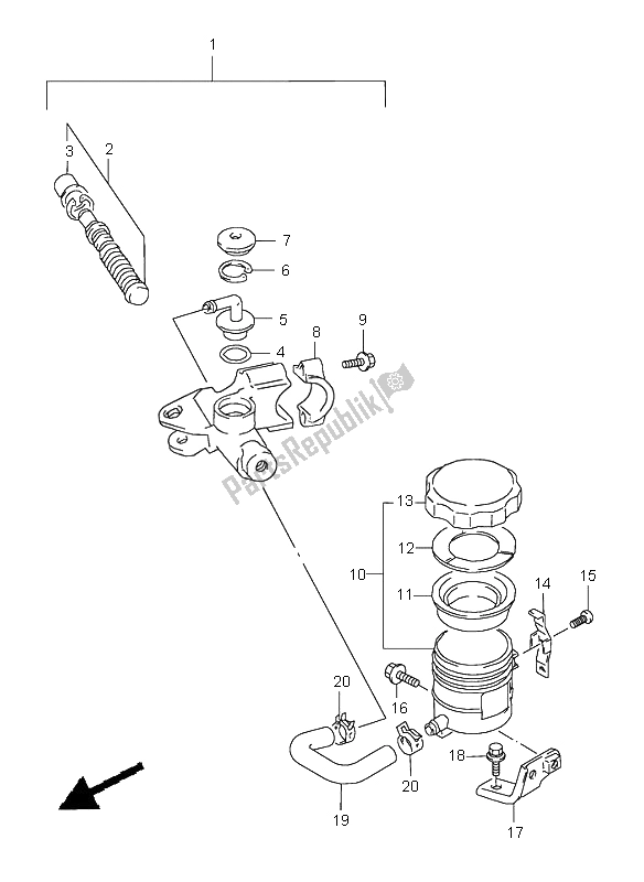 Todas las partes para Cilindro Maestro Delantero de Suzuki GSX R 600 2000