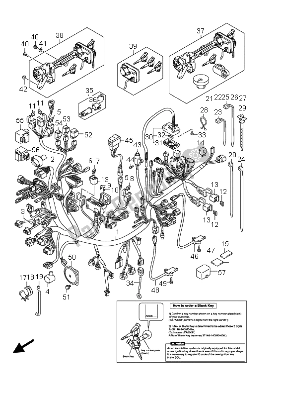 Todas las partes para Mazo De Cables (an650a E2-e19-p37) de Suzuki AN 650A Burgman Executive 2009