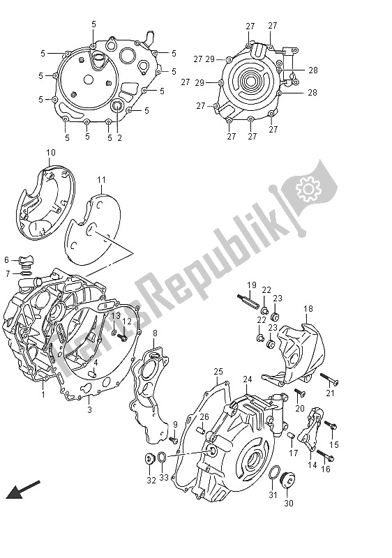 Todas las partes para Tapa Del Cárter de Suzuki DL 650 AXT V Strom 2016