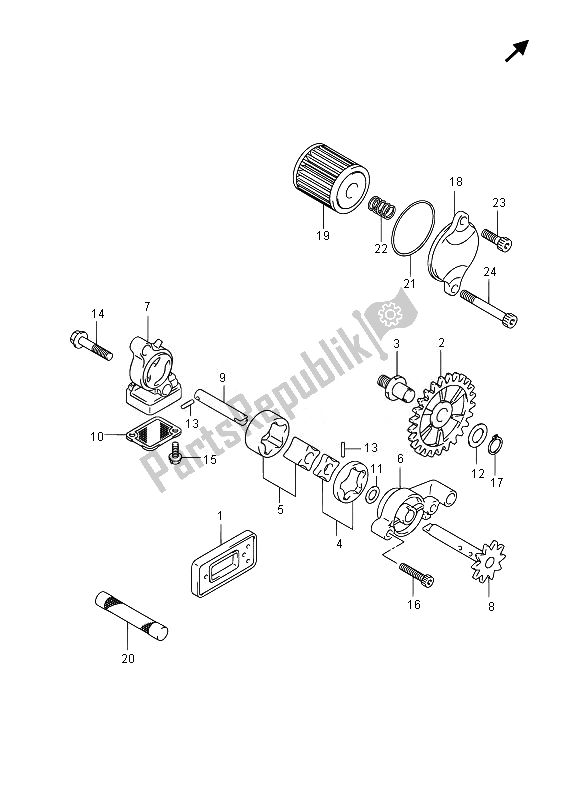 Tutte le parti per il Pompa Dell'olio del Suzuki RM Z 250 2014