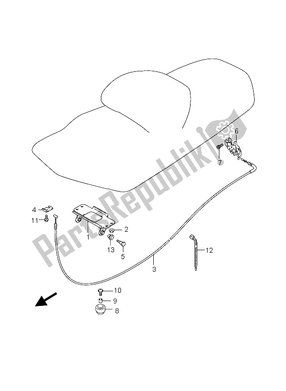 Todas las partes para Soporte De Asiento de Suzuki AN 250 Burgman 2005