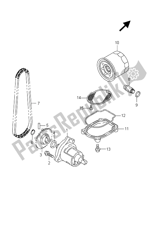 Todas las partes para Bomba De Aceite de Suzuki VZ 800 Intruder 2011