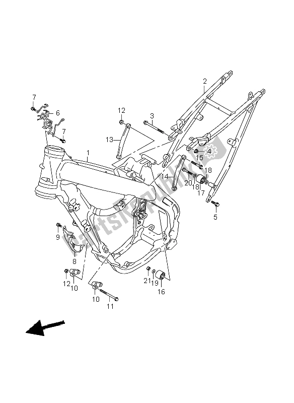 Toutes les pièces pour le Cadre du Suzuki RM Z 250 2009