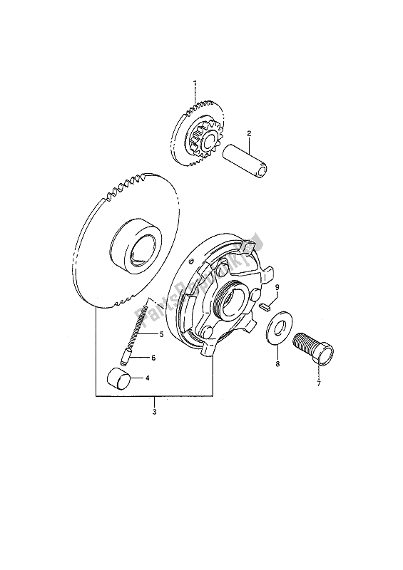 Toutes les pièces pour le Embrayage De Démarrage du Suzuki GSF 400 Bandit 1991