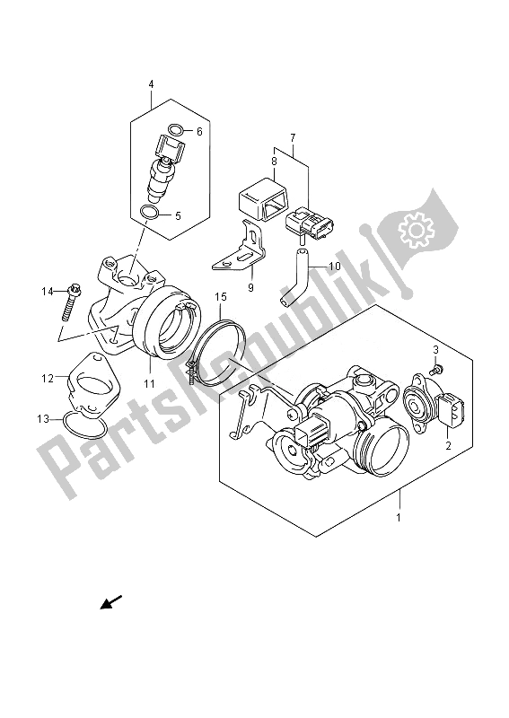 Tutte le parti per il Corpo Farfallato del Suzuki UH 125A Burgman 2014