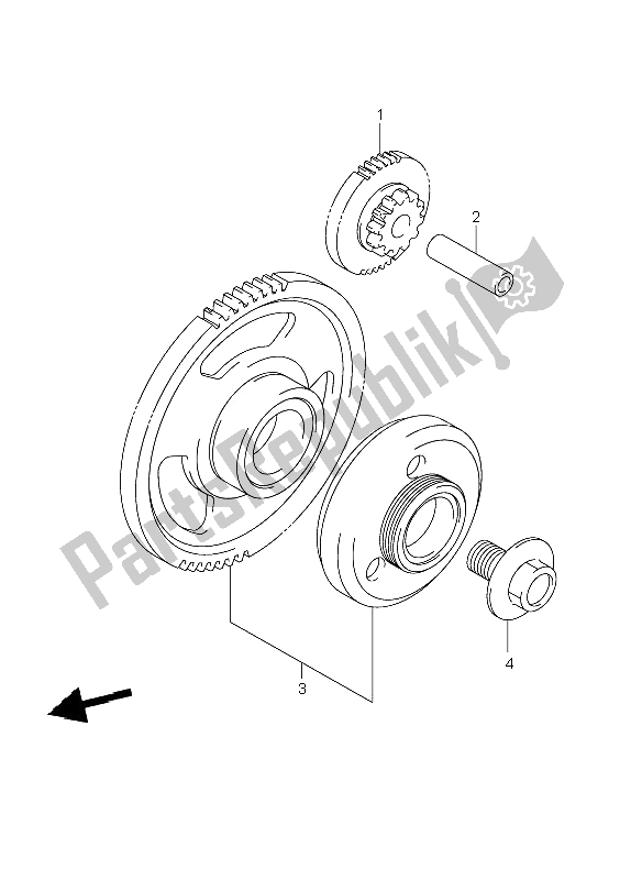 All parts for the Starter Clutch of the Suzuki GSF 1200 Nsnasa Bandit 2006