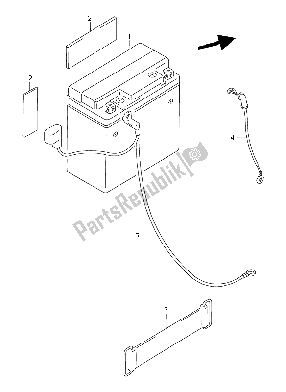 All parts for the Battery of the Suzuki GZ 250 Marauder 1999