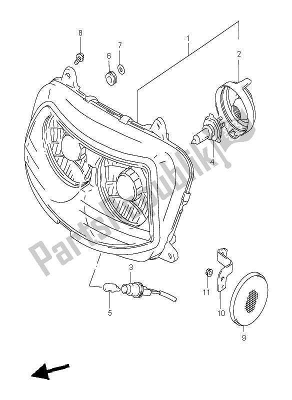 Tutte le parti per il Faro del Suzuki GSX R 1100W 1998