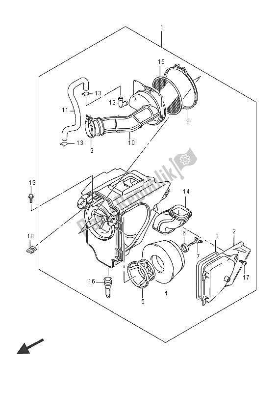 Todas las partes para Filtro De Aire de Suzuki DR Z 125 LW 2016