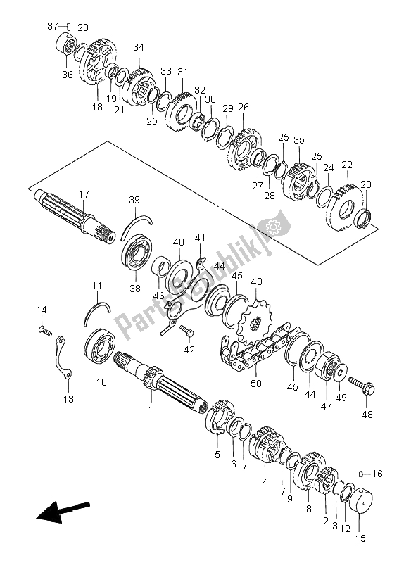 Tutte le parti per il Trasmissione del Suzuki GSX 600F 1996