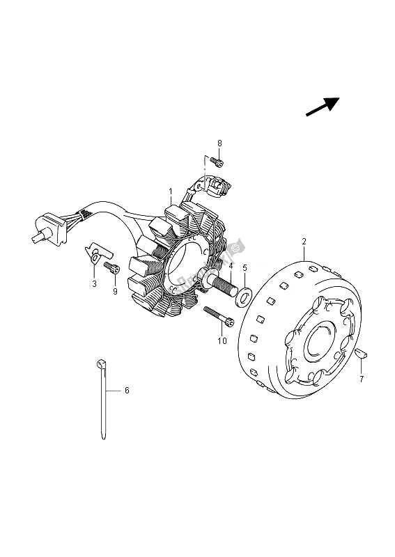 All parts for the Magneto of the Suzuki VZR 1800 M Intruder 2014