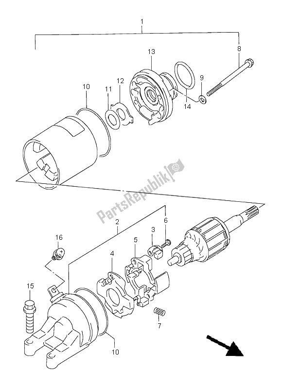 Todas as partes de Motor De Arranque do Suzuki GSX R 600 1998