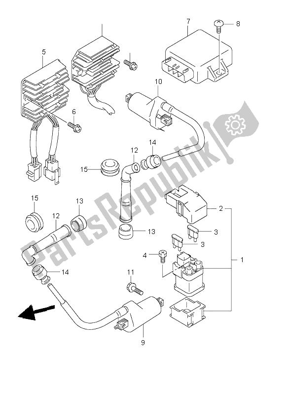 All parts for the Electrical of the Suzuki SV 650 NS 2001