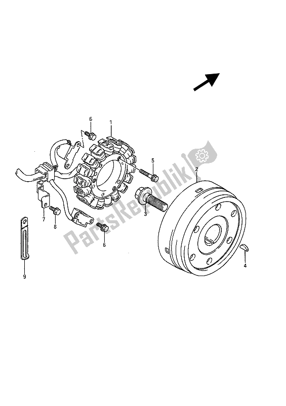 Todas las partes para Magneto de Suzuki VS 1400 Glpf Intruder 1991