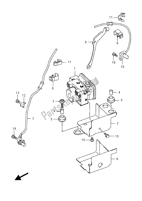 Alle onderdelen voor de Hydraulische Eenheid van de Suzuki UH 200A Burgman 2015