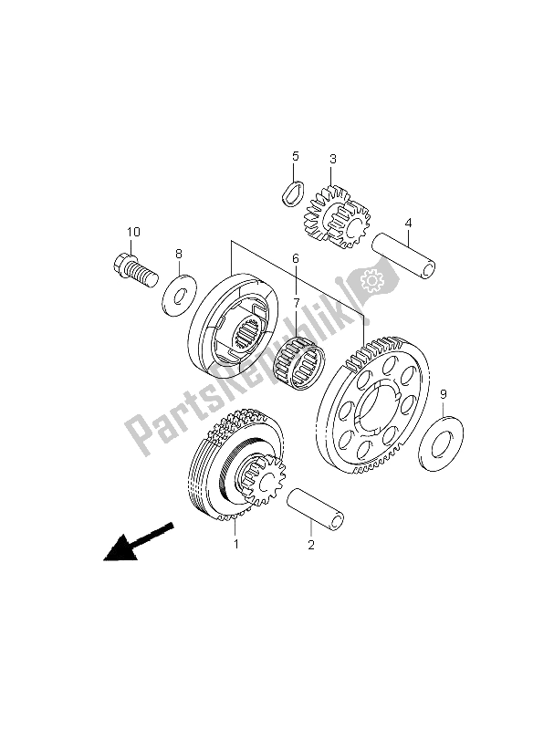 Tutte le parti per il Frizione Di Avviamento del Suzuki GSX 1300 BKA B King 2009