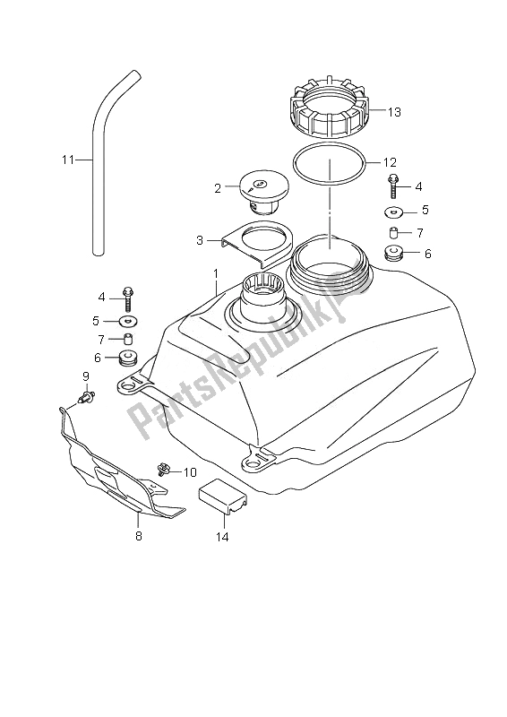 Todas las partes para Depósito De Combustible de Suzuki UH 200 Burgman 2010