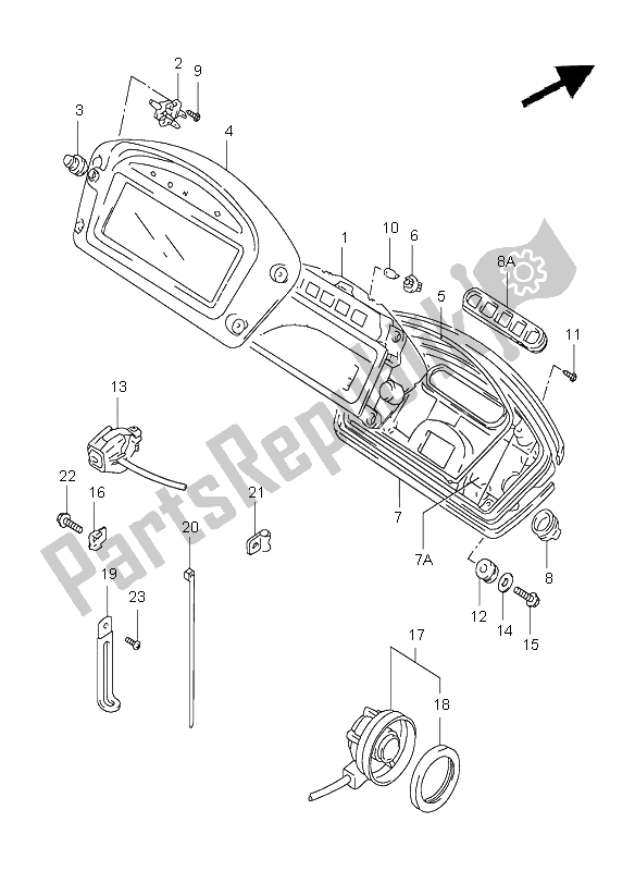 Tutte le parti per il Tachimetro del Suzuki XF 650 Freewind 1999