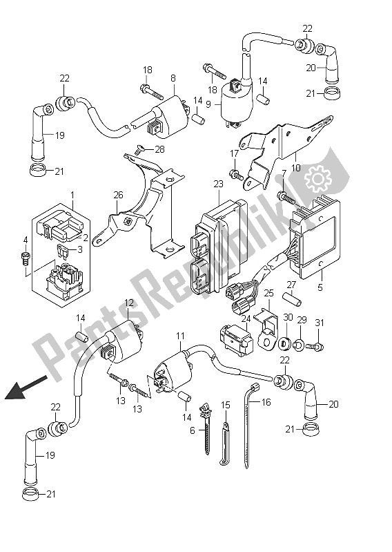 Wszystkie części do Elektryczny (vl800c E19) Suzuki C 800 VL Intruder 2011