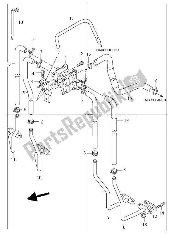 Wszystkie części do Drugie Powietrze Suzuki GSF 1200 Nszsz Bandit 2005