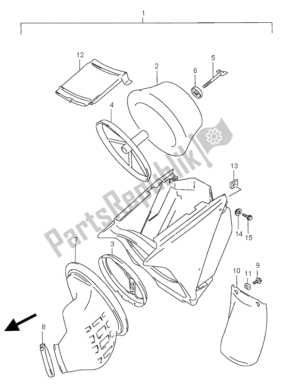 Toutes les pièces pour le Purificateur D'air du Suzuki RM 125 2000