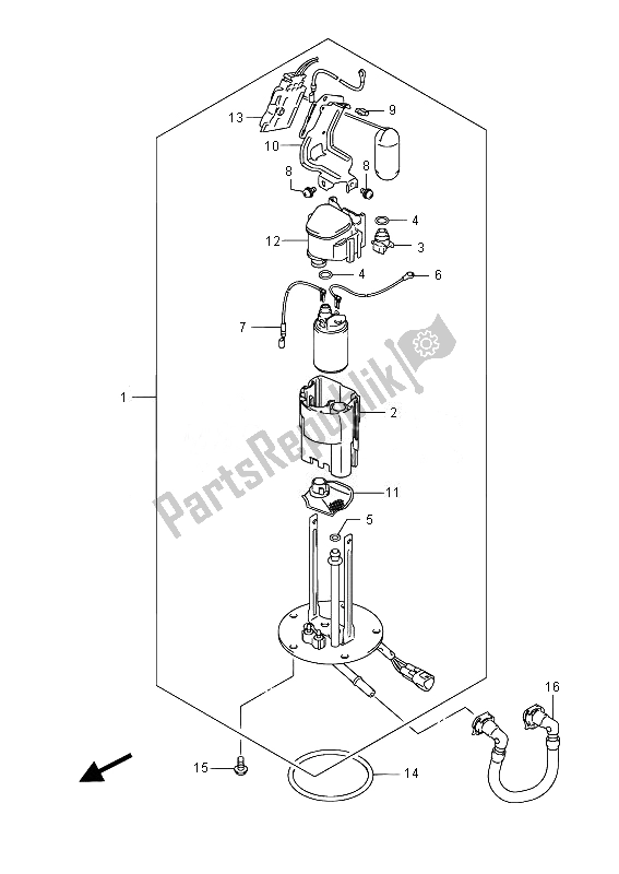 Wszystkie części do Pompa Paliwowa Suzuki GSX R 600 2014