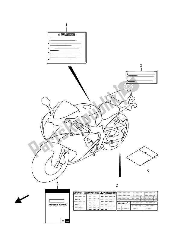 Wszystkie części do Etykieta (gsx-r750uf) Suzuki GSX R 750 2014