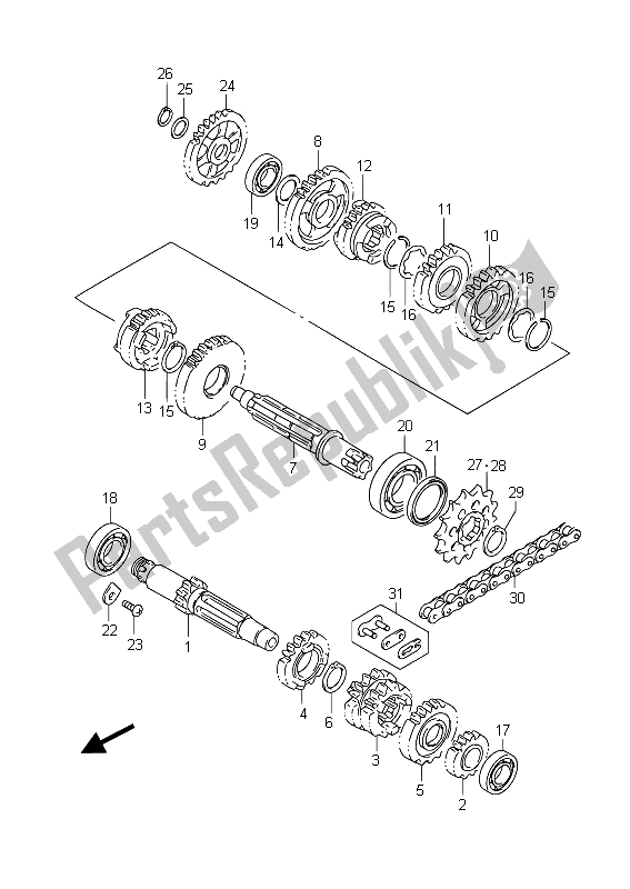 Toutes les pièces pour le Transmission (lw) du Suzuki RM 85 SW LW 2015