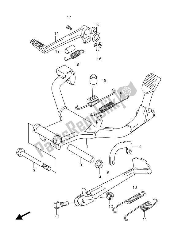 Todas as partes de Ficar do Suzuki GSX 1250 FA 2015