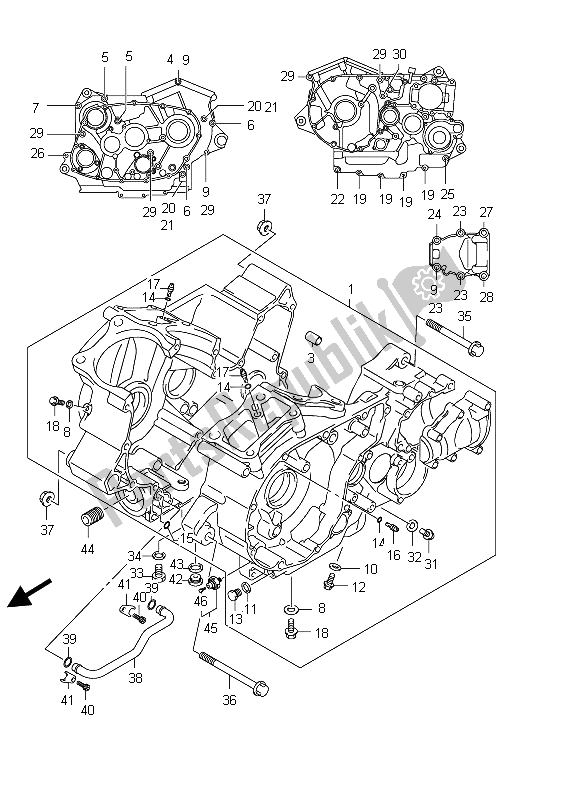 Todas las partes para Caja Del Cigüeñal de Suzuki C 800 VL Intruder 2012