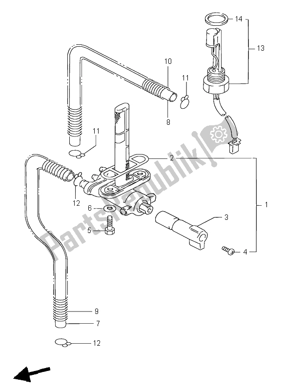 Tutte le parti per il Rubinetto Del Carburante del Suzuki GSX R 1100W 1997