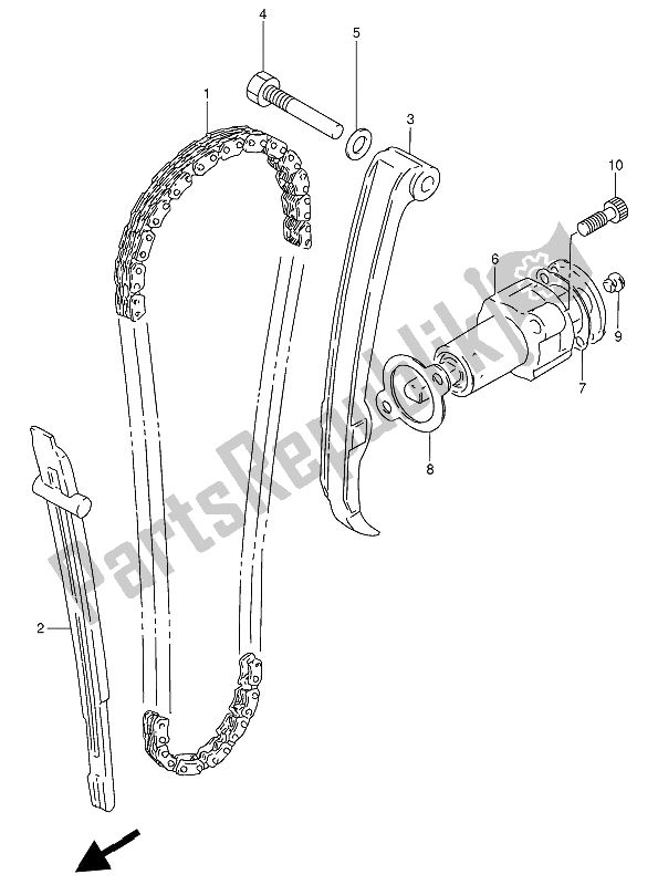 All parts for the Cam Chain of the Suzuki GN 250 1994