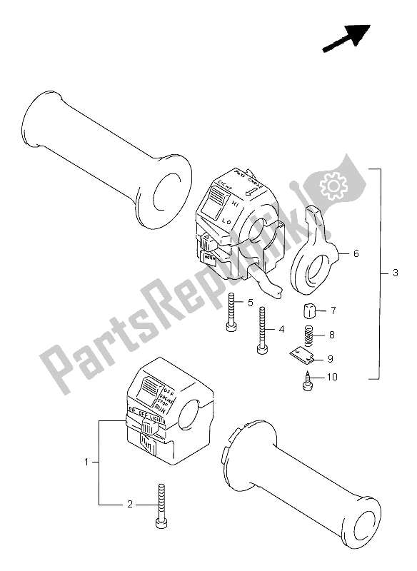 Todas as partes de Manivela do Suzuki VX 800 1996