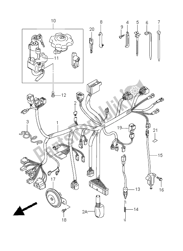 Todas as partes de Chicote De Fiação do Suzuki RV 125 Vanvan 2008