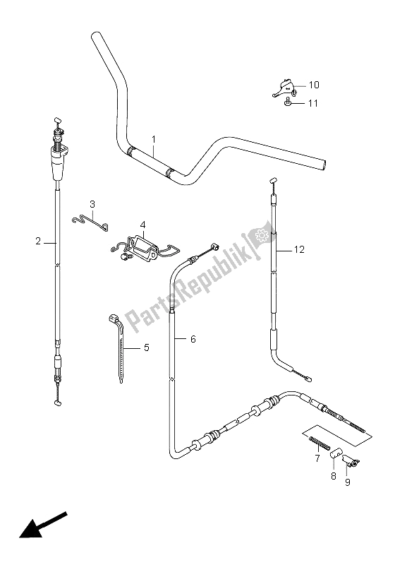 Toutes les pièces pour le Guidon du Suzuki LT A 450X Kingquad 4X4 Limited 2008