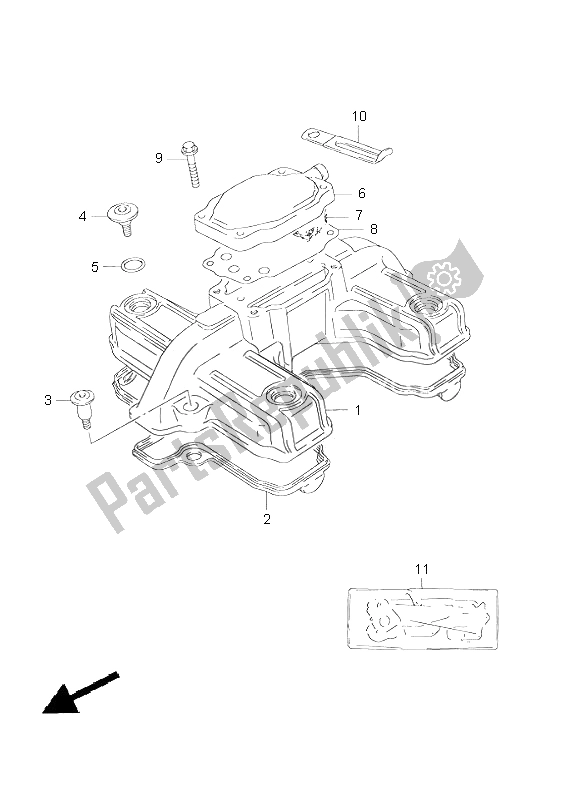 Todas las partes para Cubierta De Tapa De Cilindro de Suzuki GS 500E 1997