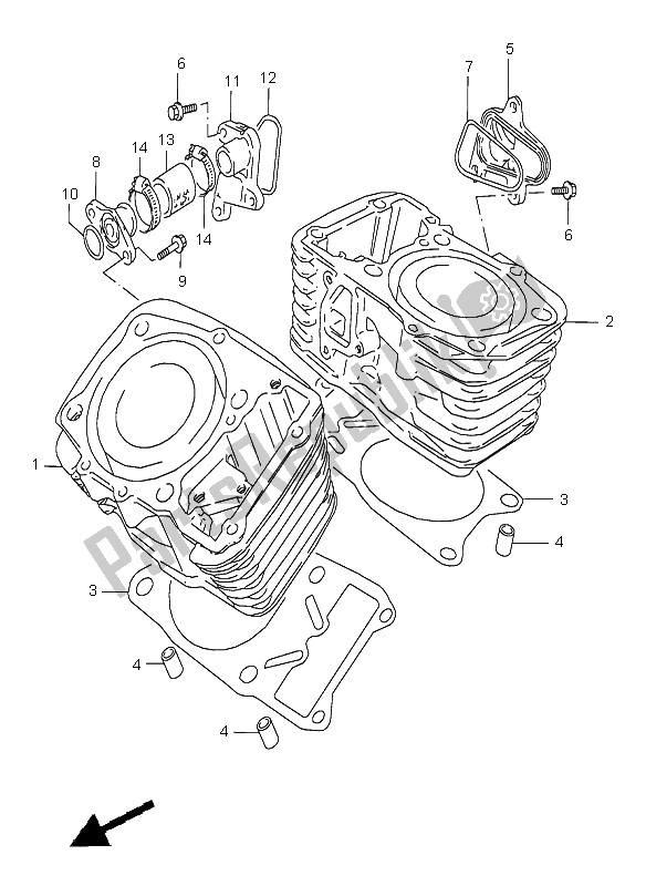 Todas las partes para Cilindro de Suzuki VZ 800 Marauder 1999