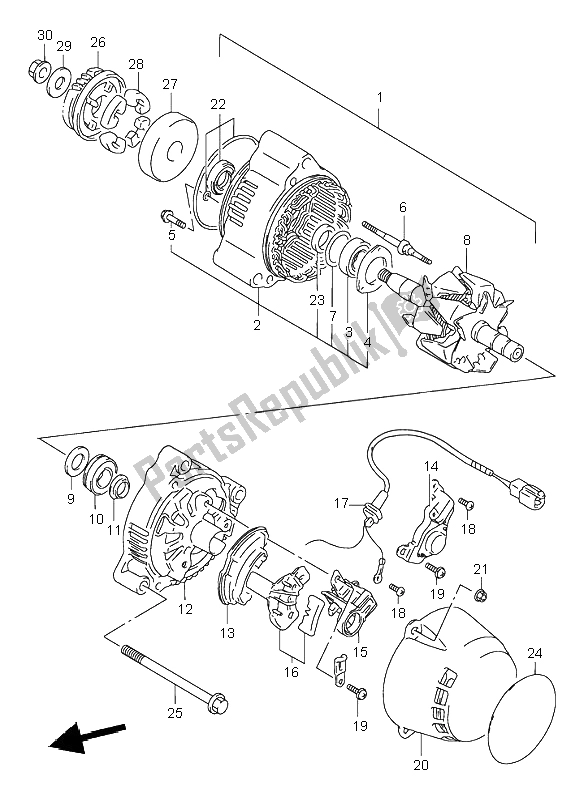 Todas las partes para Alternador de Suzuki GSF 600 NS Bandit 1999