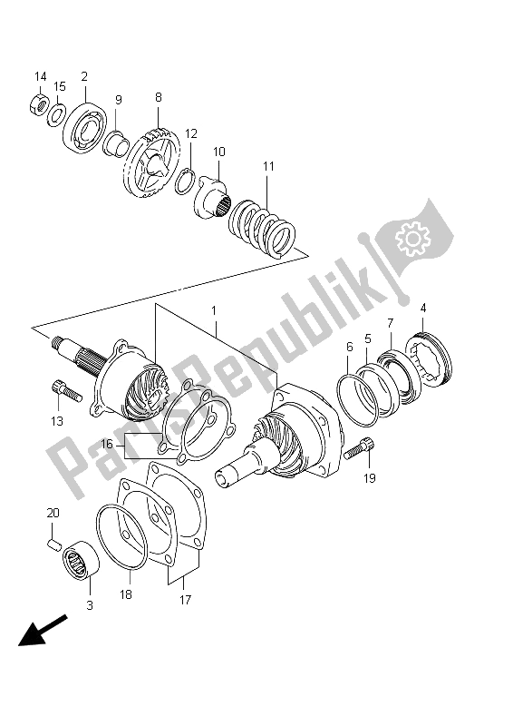 Todas las partes para Engranaje De Accionamiento Secundario de Suzuki C 800 VL Intruder 2012