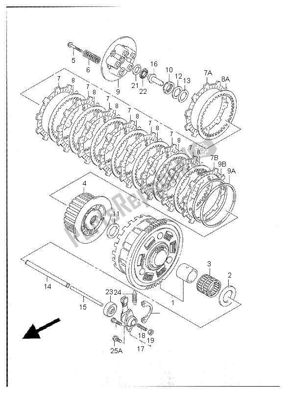 Tutte le parti per il Frizione del Suzuki GSX R 600 2002