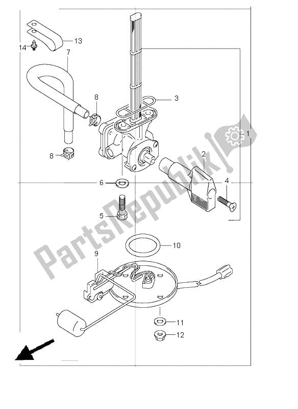 All parts for the Fuel Cock of the Suzuki GSF 1200 Nszsz Bandit 2005