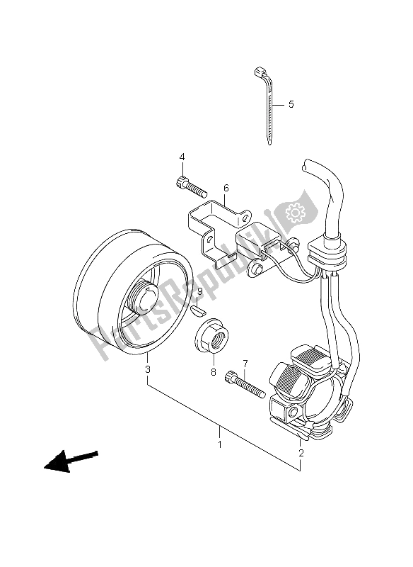 Tutte le parti per il Magnete del Suzuki RM Z 250 2008