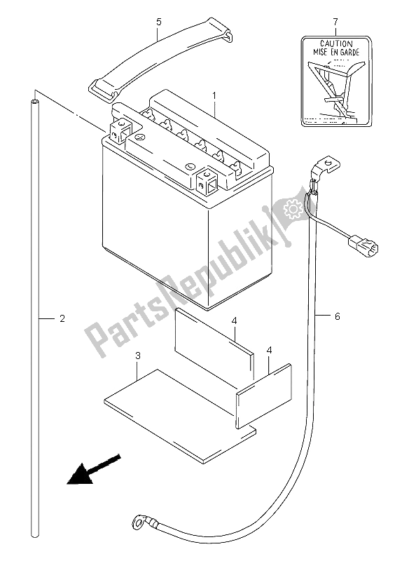 Tutte le parti per il Batteria del Suzuki VX 800 1996