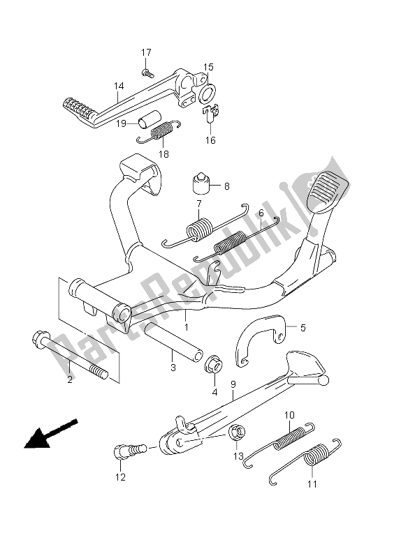 Tutte le parti per il In Piedi del Suzuki GSX 1250 FA 2011